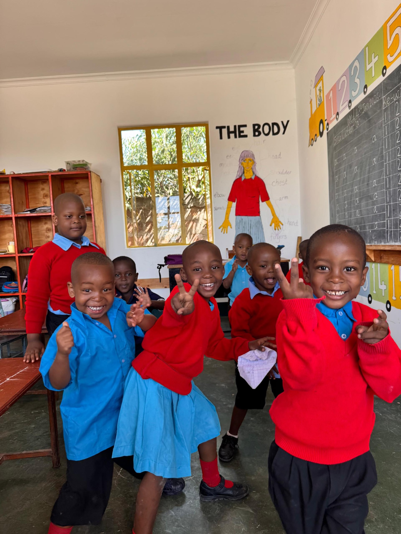 Pre-school children in class